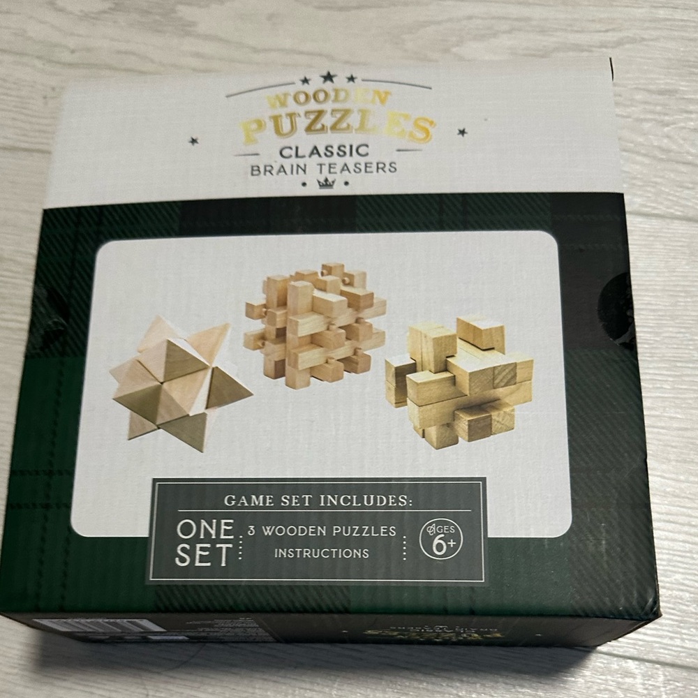 Wooden puzzles - classic brain teasers